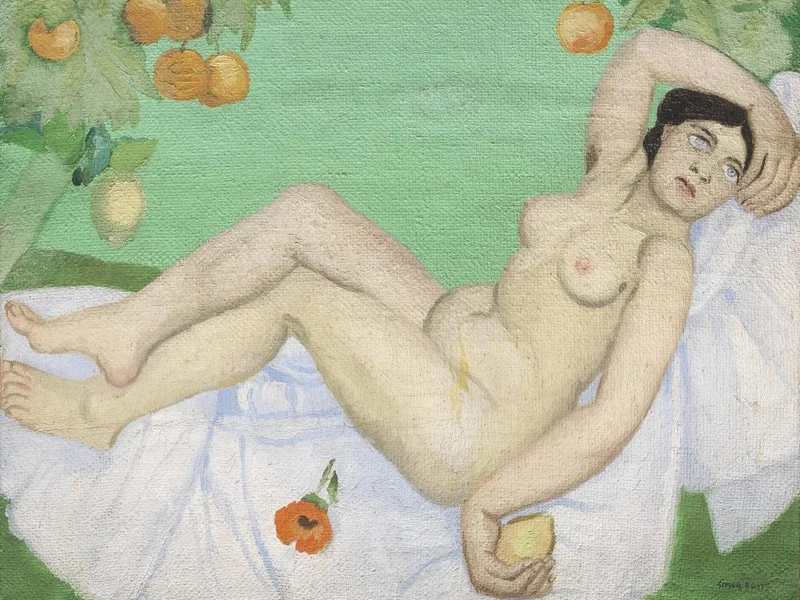 1870-Simon Bussy - Ritratto di Dorothy sdraiata